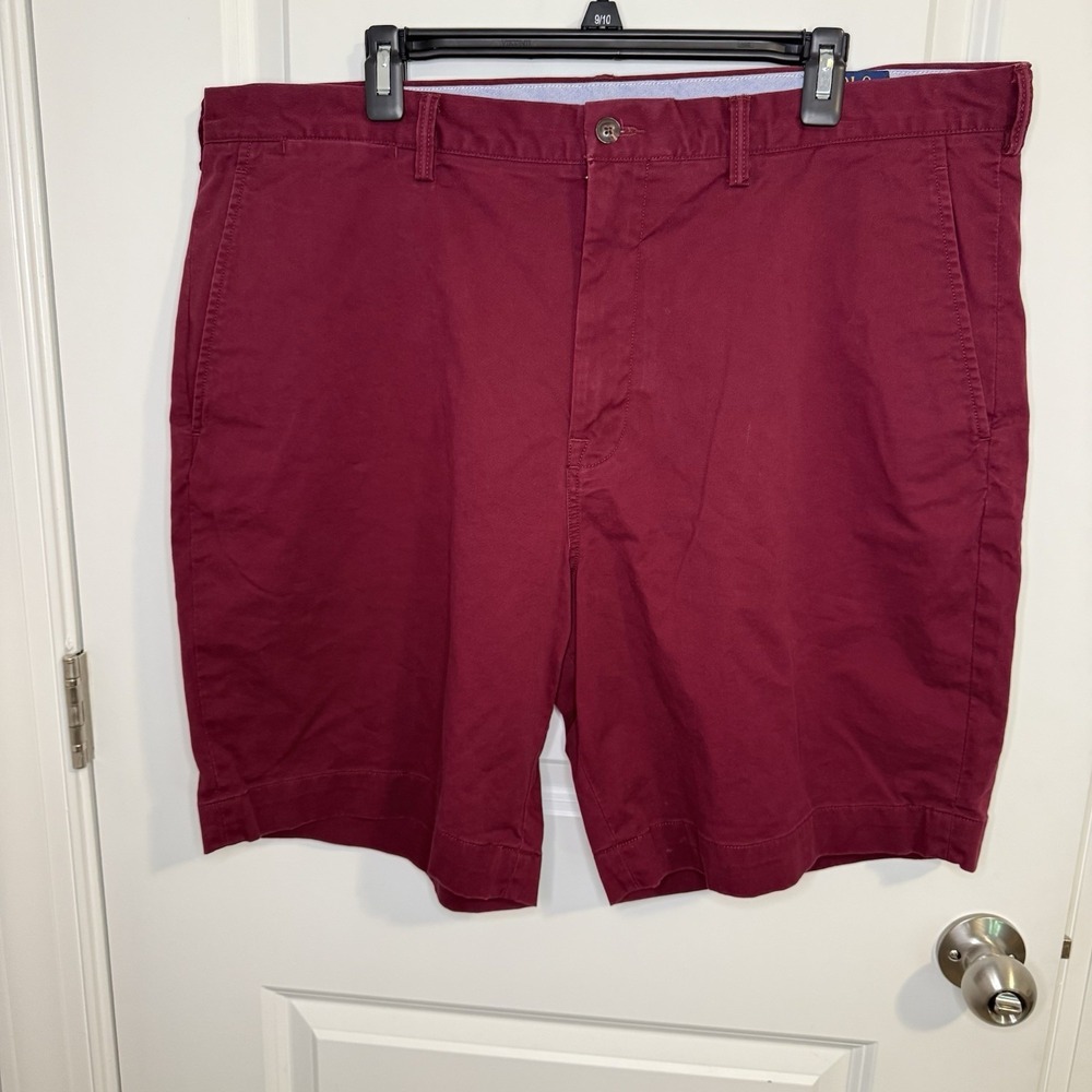 Polo Ralph Lauren Men's Shorts Size 40 Burgundy Casual Chino Twill Preppy Shorts